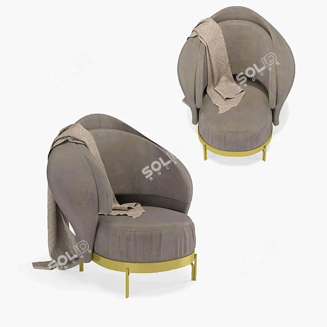 Modern Ergonomic Chair with Obj Format 3D model image 1