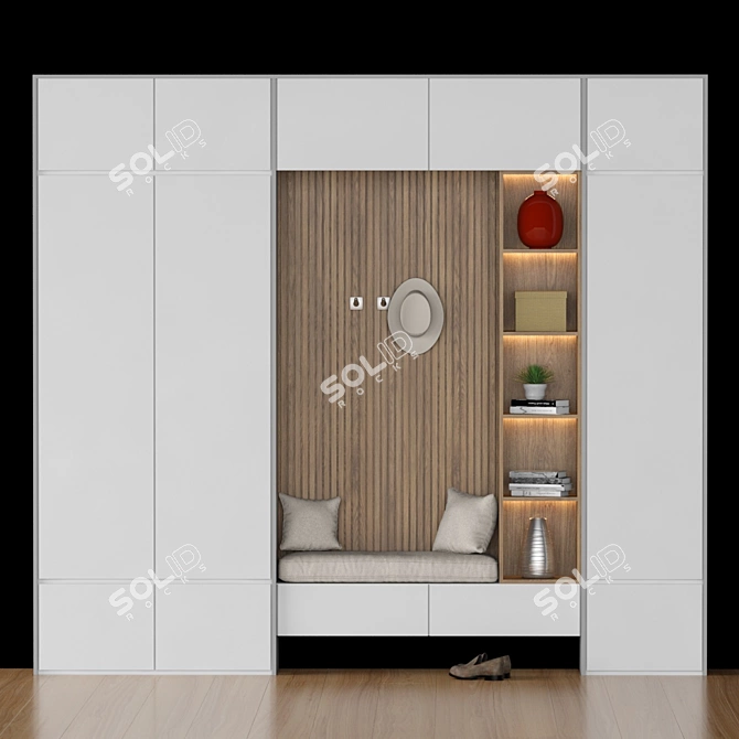 Modern Hall Furniture Set 3D model image 1