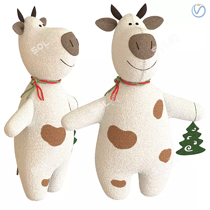 Year of the Bull Soft Toy 3D model image 1