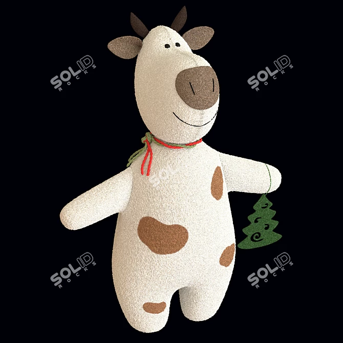 Year of the Bull Soft Toy 3D model image 2