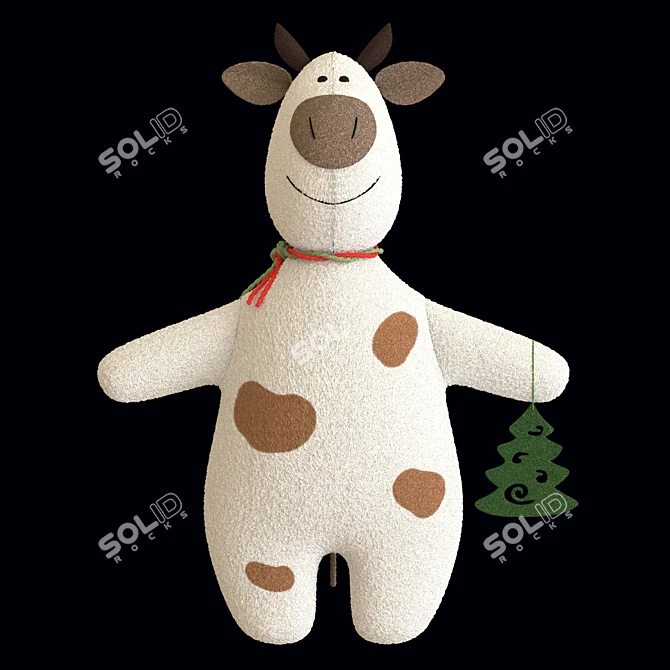 Year of the Bull Soft Toy 3D model image 3