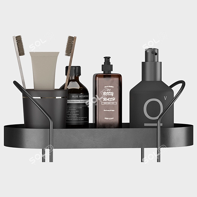 Modern Bathroom Accessories Set 3D model image 3