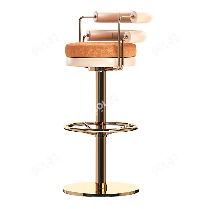 Modern Bar Chair OTIS II: Sleek Design & Comfort 3D model image 2