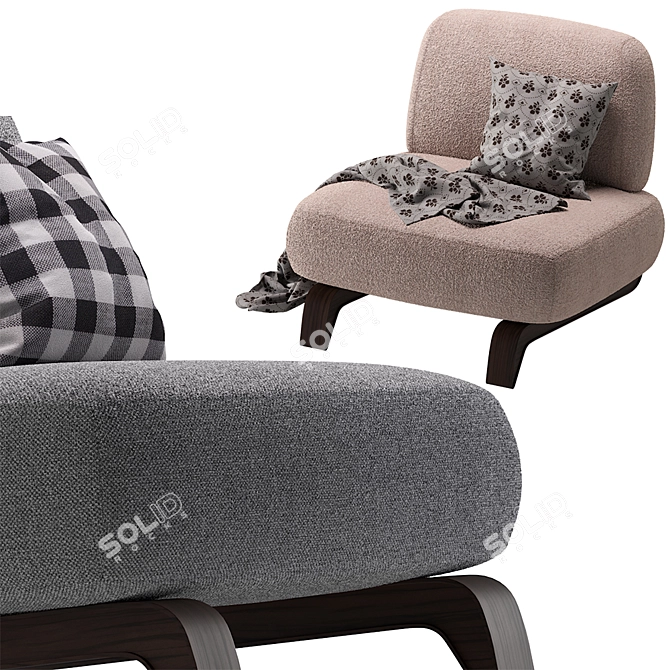 VAO Wool Small Armchair | Paolo Castelli 3D model image 5