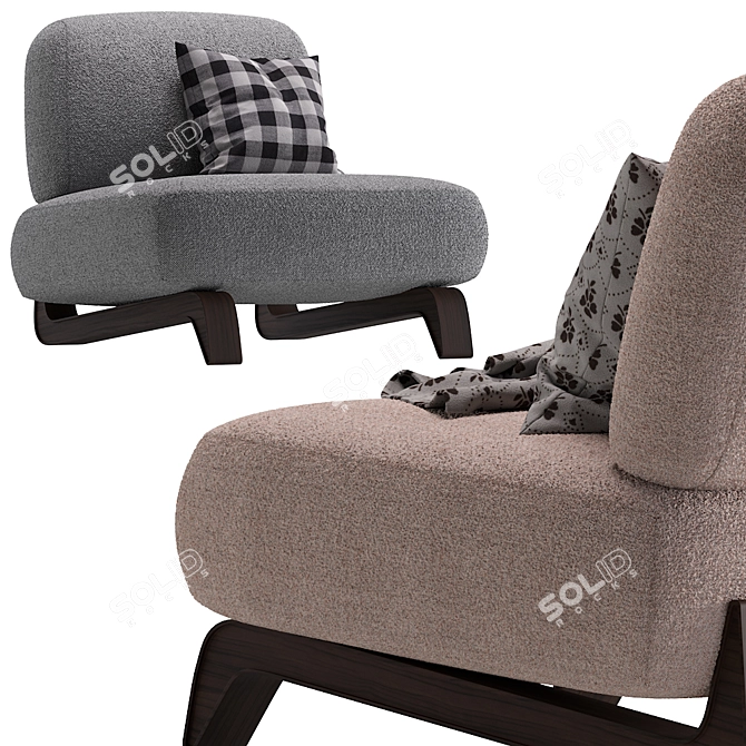 VAO Wool Small Armchair | Paolo Castelli 3D model image 2