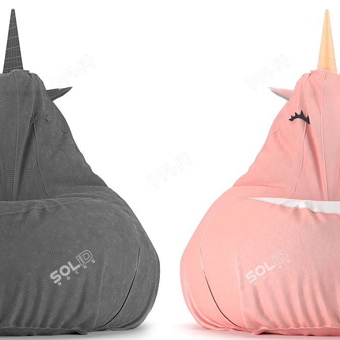 Unicorn Chair Bag 3D model image 2