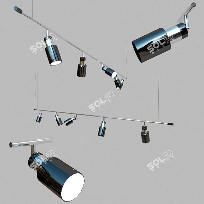 EGLO Style Suspended Ceiling Lamp - Modern Steel Pendant Light 3D model image 1