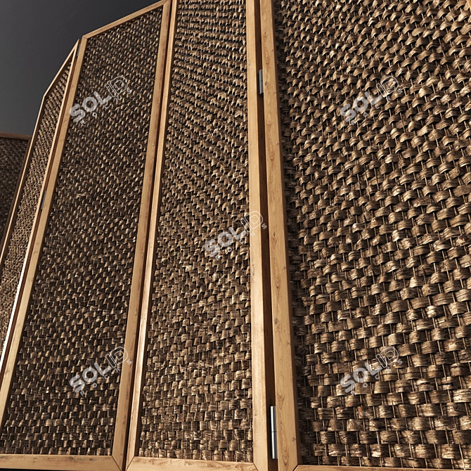 Wooden Screen Decor - Unique Wood Design 3D model image 4