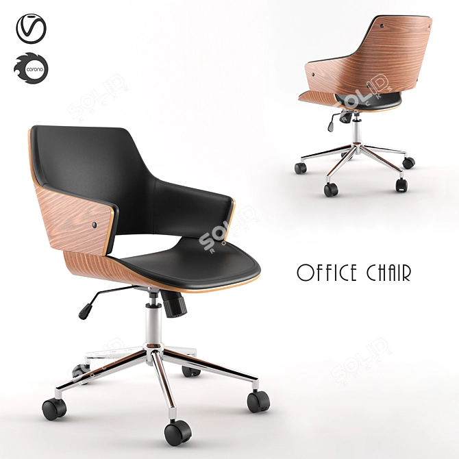 Elzito Brand 4K PBR Office Chair 3D model image 1