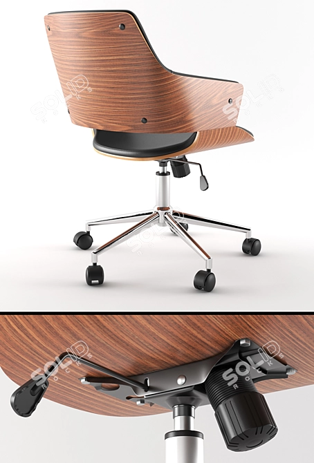 Elzito Brand 4K PBR Office Chair 3D model image 4