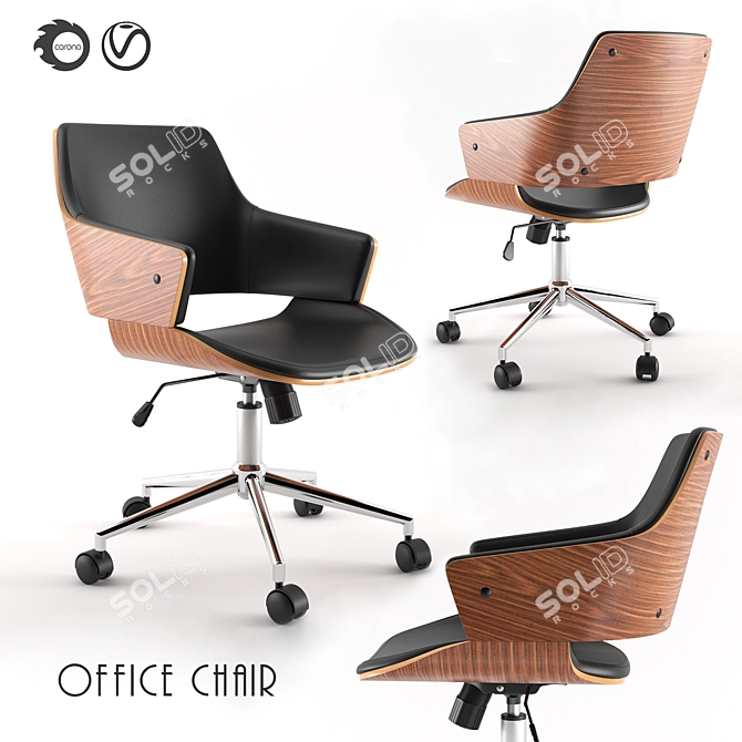 Elzito Brand 4K PBR Office Chair 3D model image 6