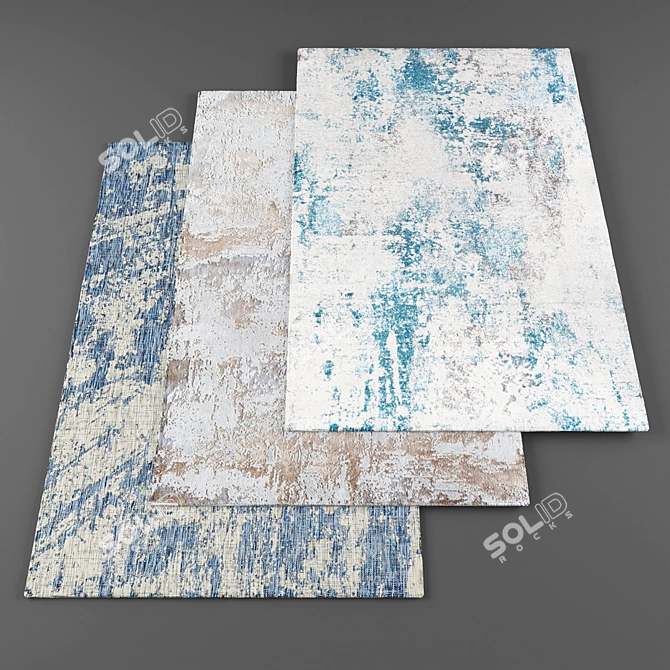High-Resolution Carpets: 7-Piece Bundle 3D model image 1