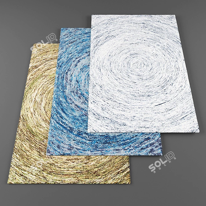 Assorted Set of 5 Rugs | Textures Included 3D model image 1