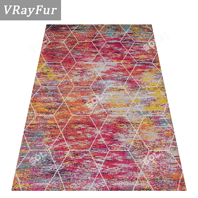 Luxury Rug Set: High-Quality Textures 3D model image 2