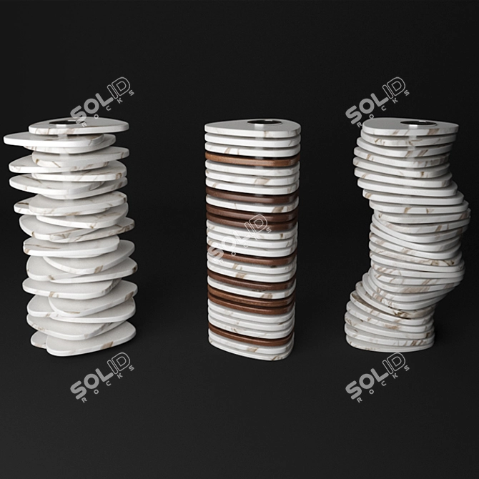 Elegant Forme Vase 3D model image 1