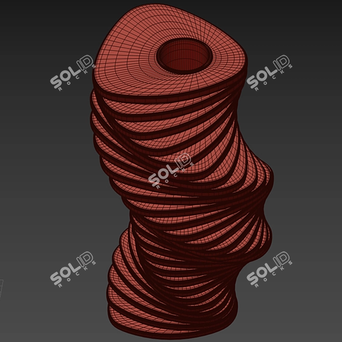 Elegant Forme Vase 3D model image 4