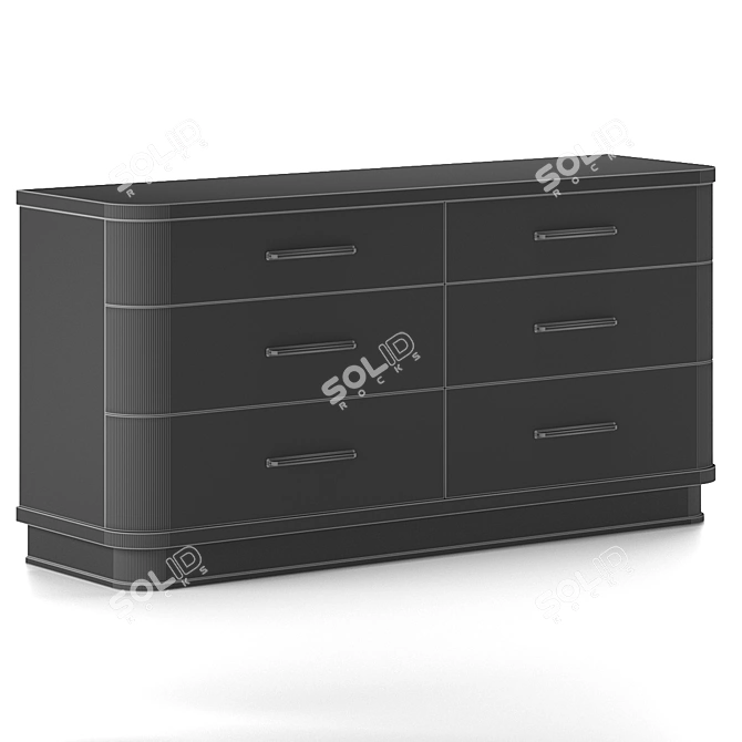 Streamline Collection Dresser 3D model image 2