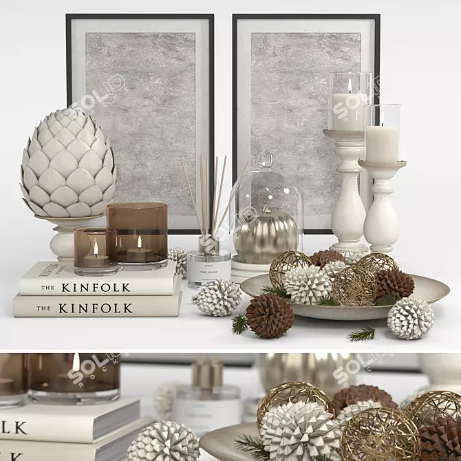 Elegant Decor Set for 3Ds Max 3D model image 1