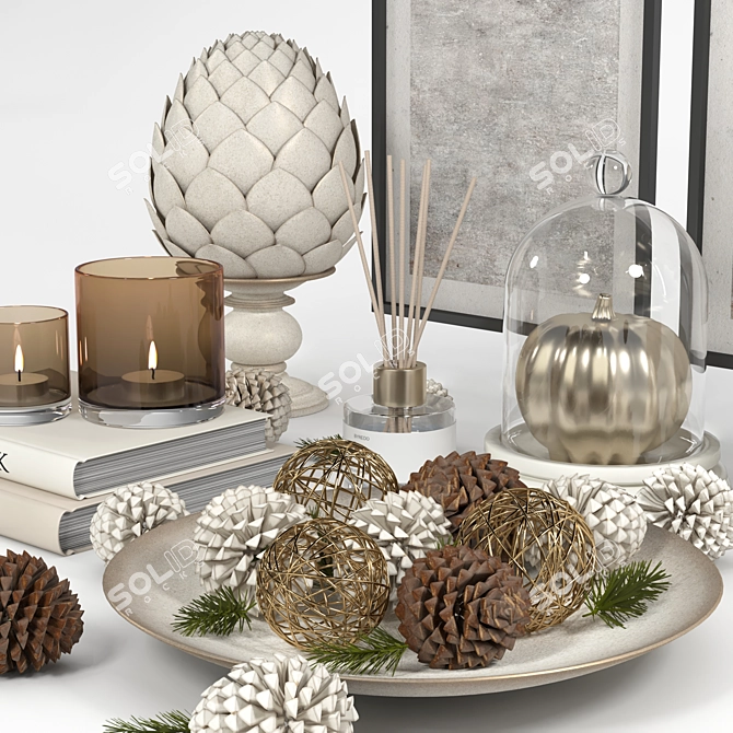 Elegant Decor Set for 3Ds Max 3D model image 2