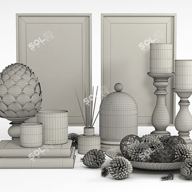 Elegant Decor Set for 3Ds Max 3D model image 5
