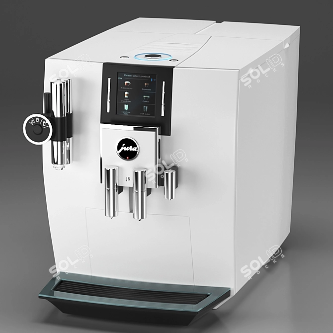 Jura J6 Piano Coffee Machine - White 3D model image 8