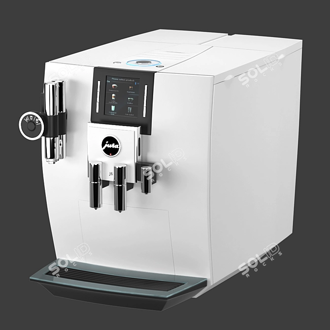 Jura J6 Piano Coffee Machine - White 3D model image 13