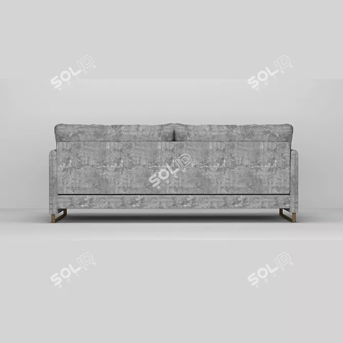 Modern Gray Fabric Sofa 3D model image 3