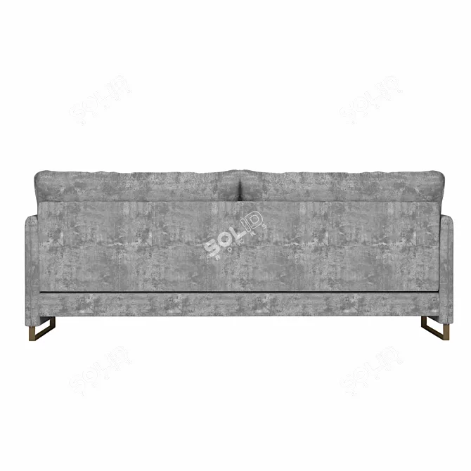 Modern Gray Fabric Sofa 3D model image 7