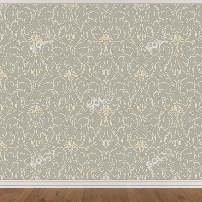 Seamless Wallpaper Set - 3 Colors 3D model image 2