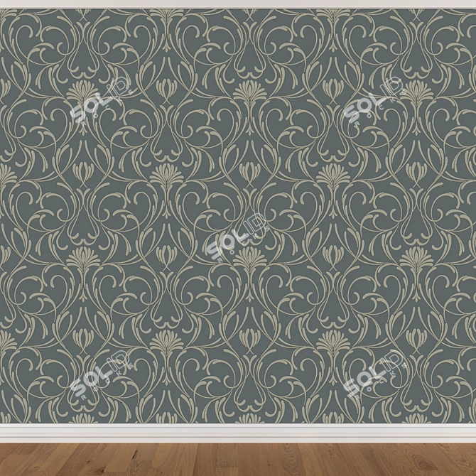 Seamless Wallpaper Set - 3 Colors 3D model image 3