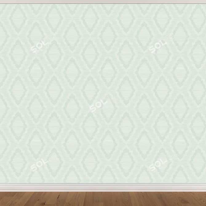 Seamless Wallpaper Set - 3 Colors 3D model image 3