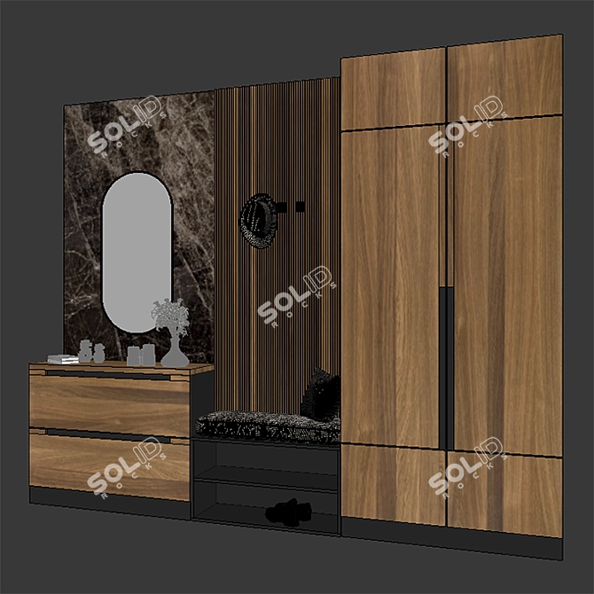 Modern Hall Furniture Set 3D model image 3