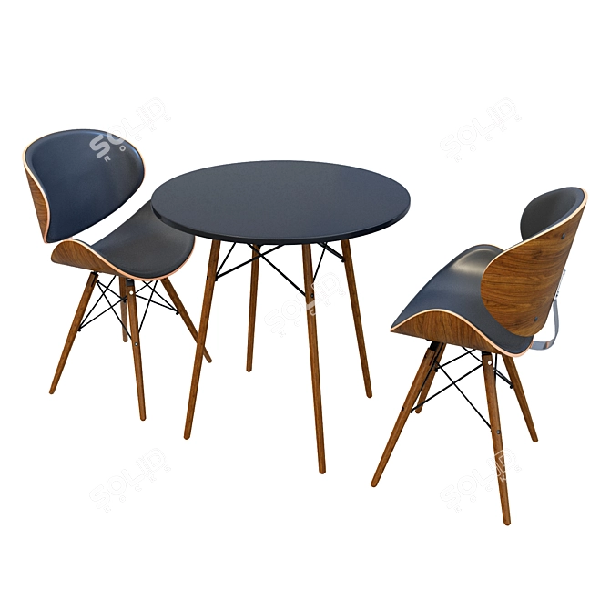 Florida Table & Chair Set 3D model image 1