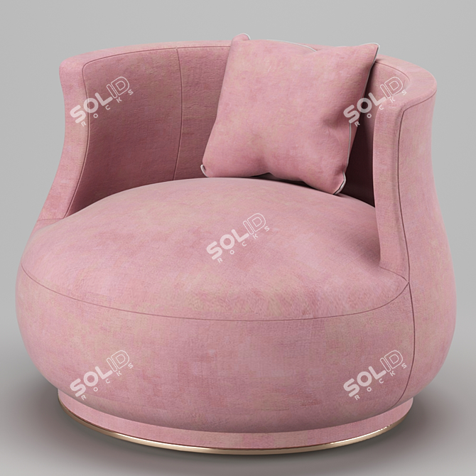 Cozy Comfort: Soft Chair 3D model image 1