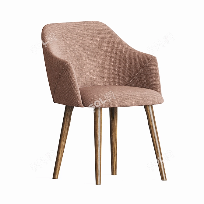 Lux Velvet Dining Chair 3D model image 3