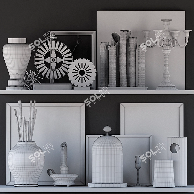 Title: Classic Style Decor Set 3D model image 5