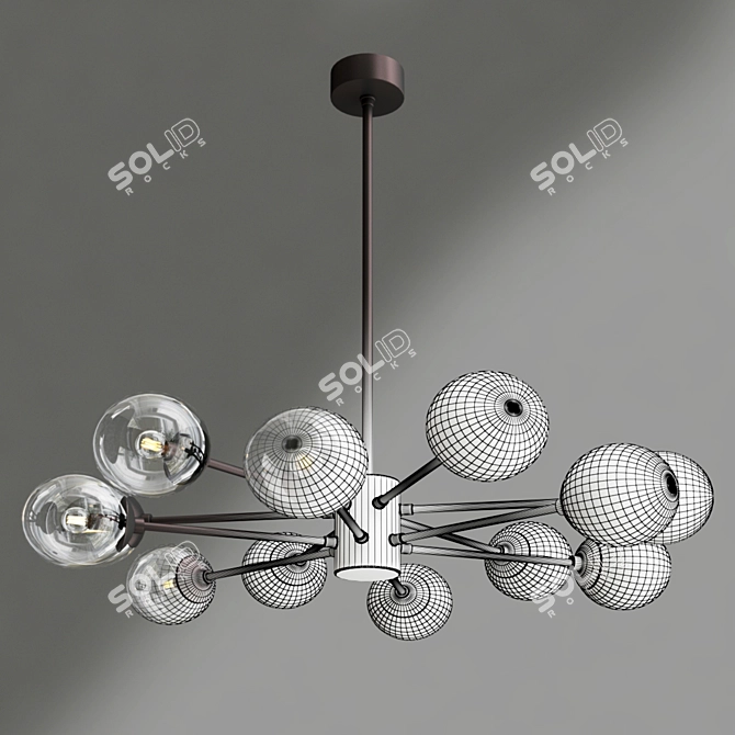 Elegant Arteriors Karrington Chandelier 3D model image 4