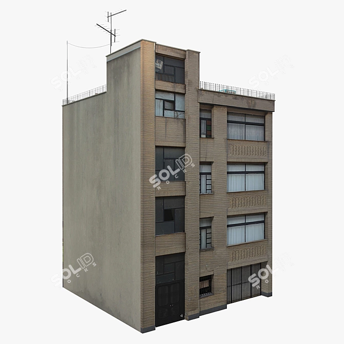 Low Poly Building 13: Realistic 3D Model 3D model image 1