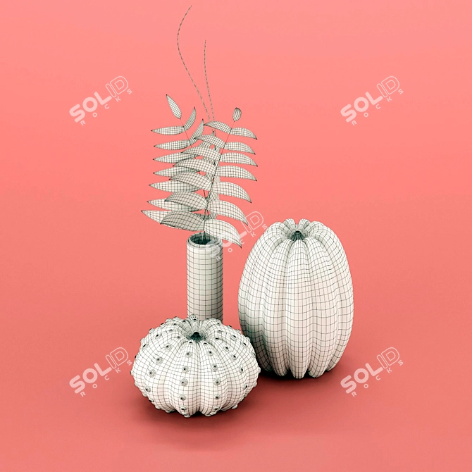 Pumpkin Patch Decor: Halloween-Inspired 3D model image 3