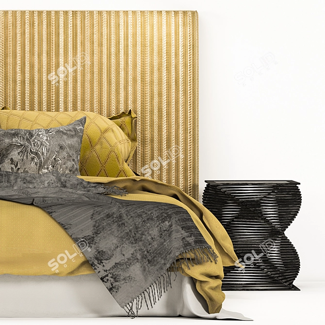 Modern Stylish Bed Design 3D model image 3