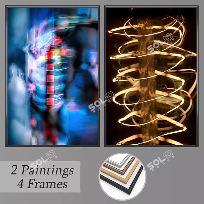 Elegant Wall Art Set - No. 2650 3D model image 1