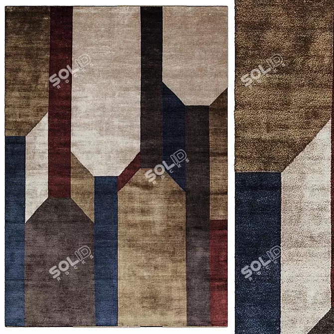 Title: Stylish Interior Rugs 3D model image 1