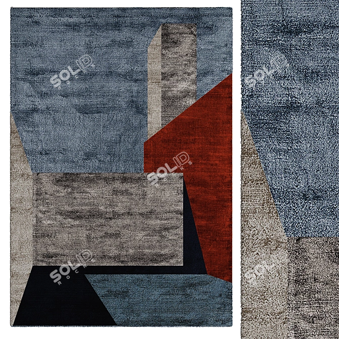 Elegant Interior Rugs 3D model image 1