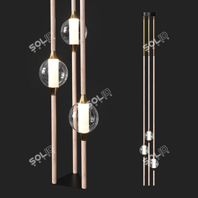 Stylish Tabeo LED Lamp 3D model image 1