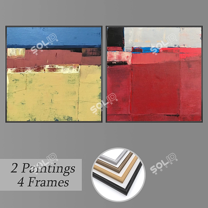 Modern Wall Art Set: No 2655 3D model image 1