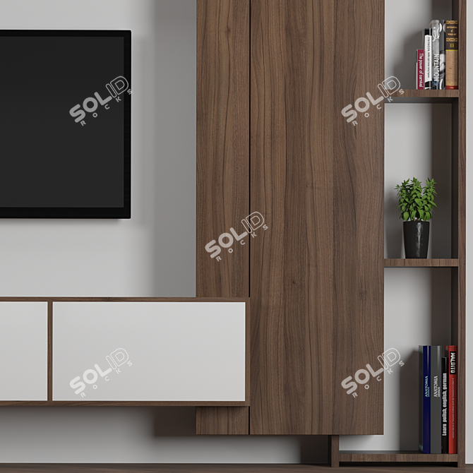 Modular TV Wall 25: High-Quality Design for Stunning Renders 3D model image 7