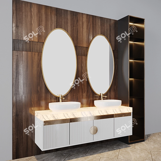 Luxury Bath Set: 5-Piece Collection 3D model image 2