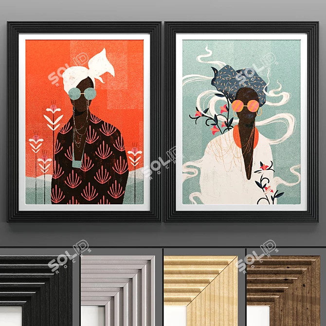 Contemporary Art Frame Collection 3D model image 1