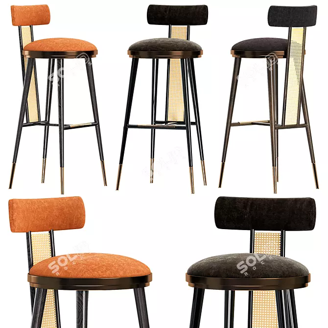 Contemporary Bar Chair: Blakey 3D model image 1