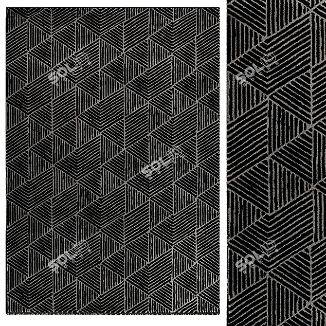 Elegant Interior Rugs 3D model image 1